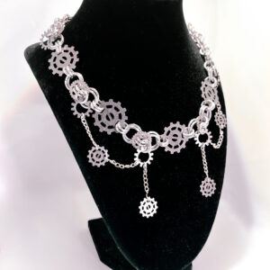 "Chains of Time" Chainmail and Gear Necklace
