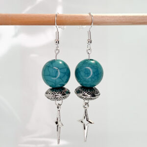 "Fortune's Calling" Crystal Ball Bead Earrings