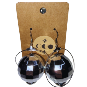 Disco Ball Circle Earrings