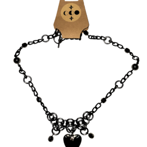Hybrid Chainmaille Hematite Pendant Necklace